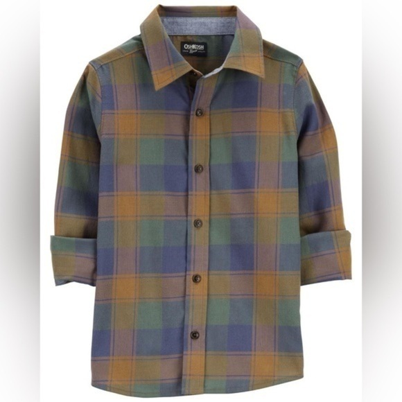 OshKosh B'gosh Other - OshKosh B'gosh Kids Plaid Shirt - Green and Blue